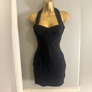 Lovers and Friends Black Halter Bodycon Mini Dress XXS
